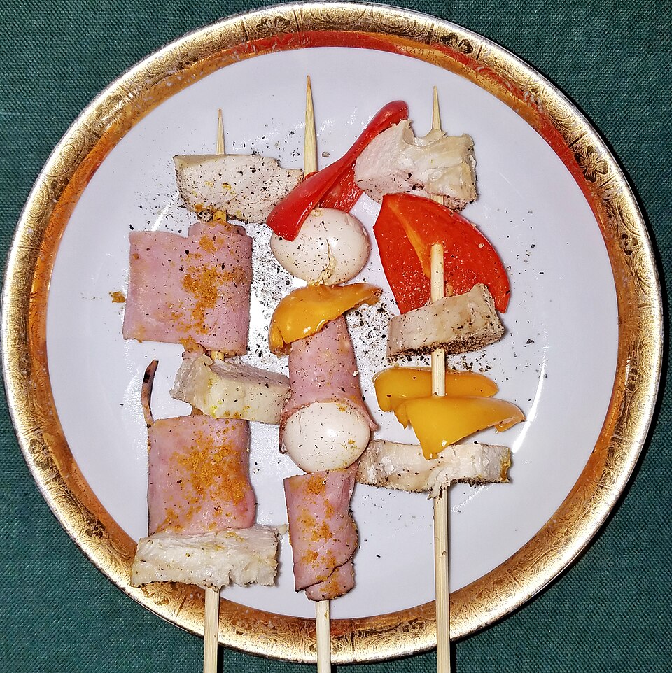 Brochettes de dinde au curry