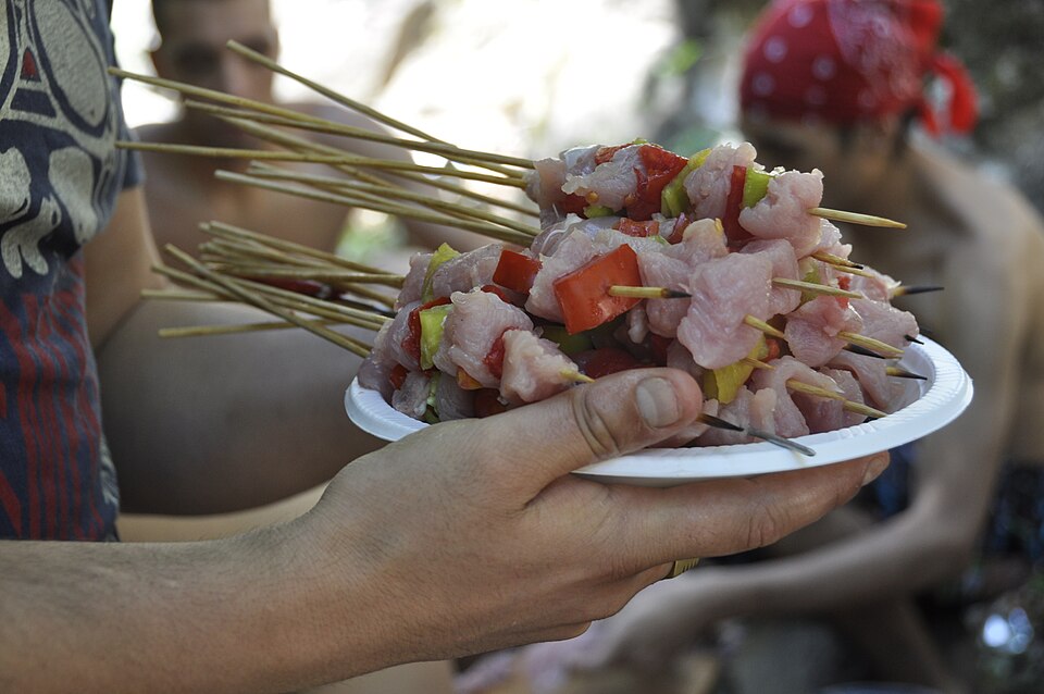 Brochettes de dinde aux légumes d'été