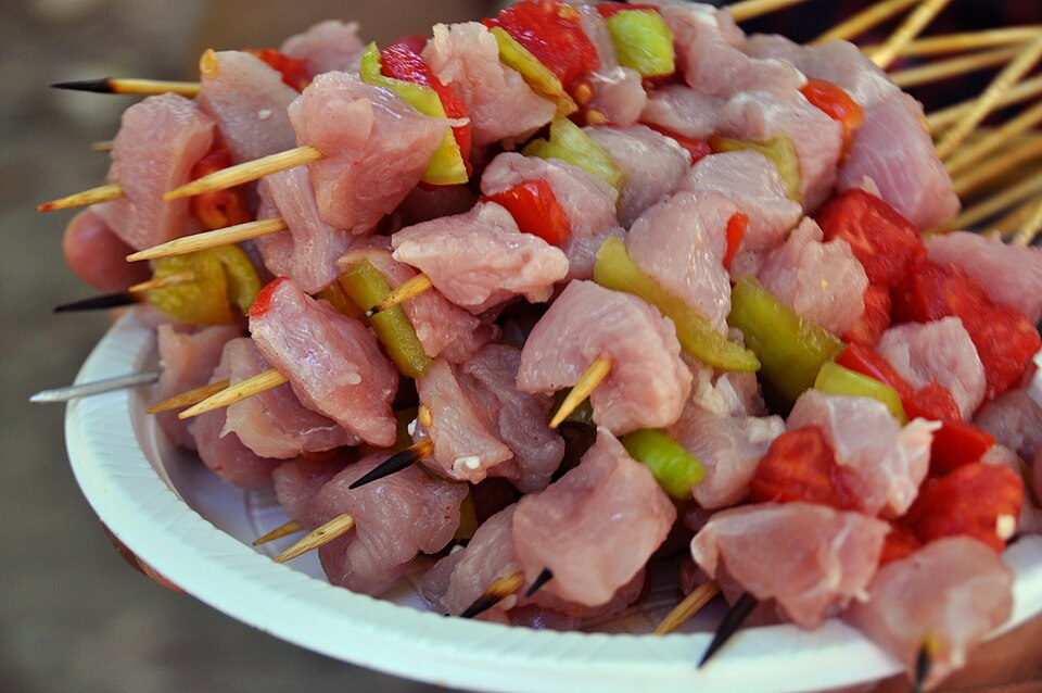 Brochettes de dinde aux légumes d'été