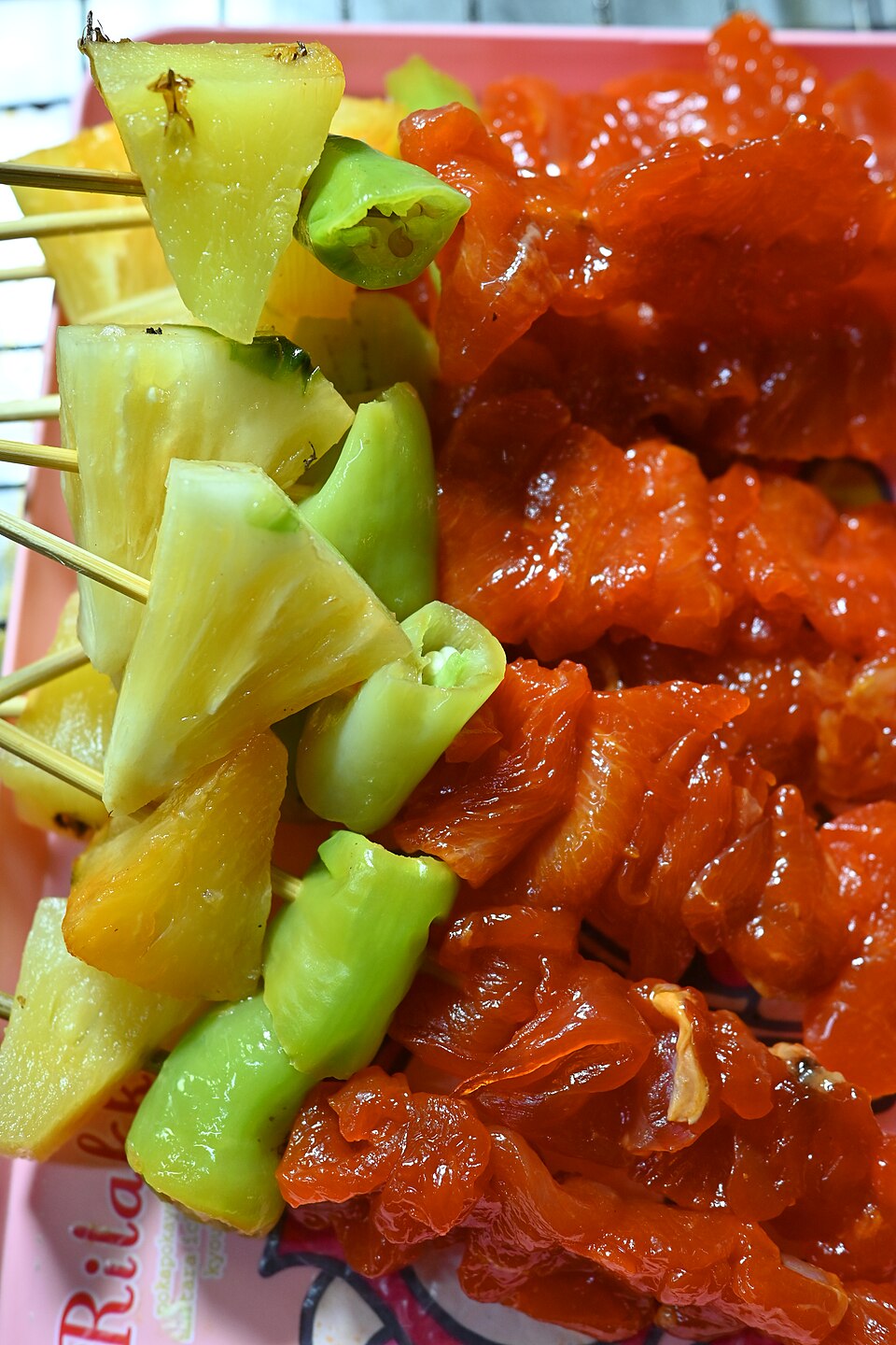 Brochettes de porc à l'ananas