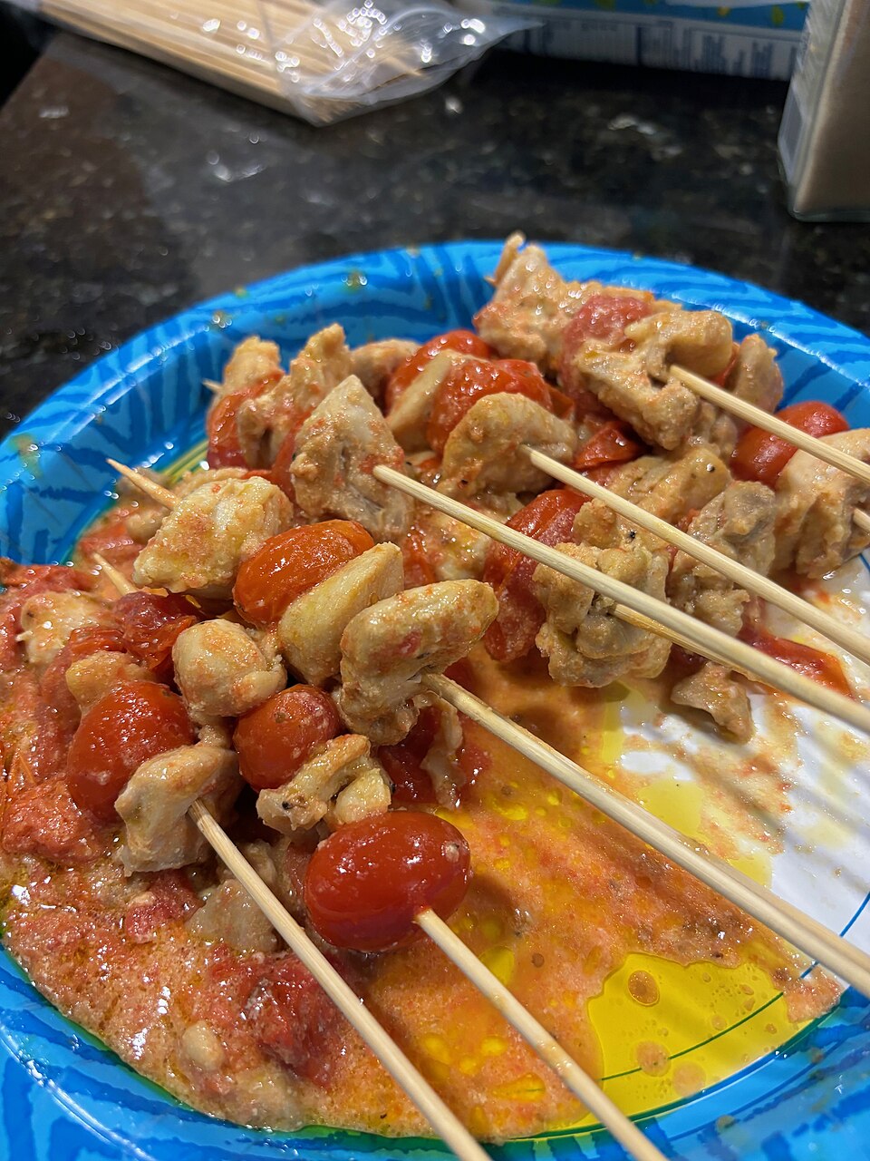 Brochettes de poulet à la libanaise