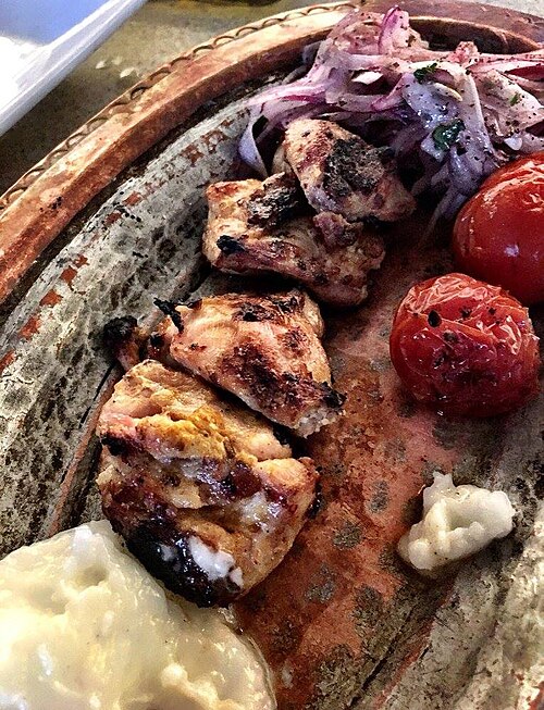 Brochettes de poulet à la libanaise