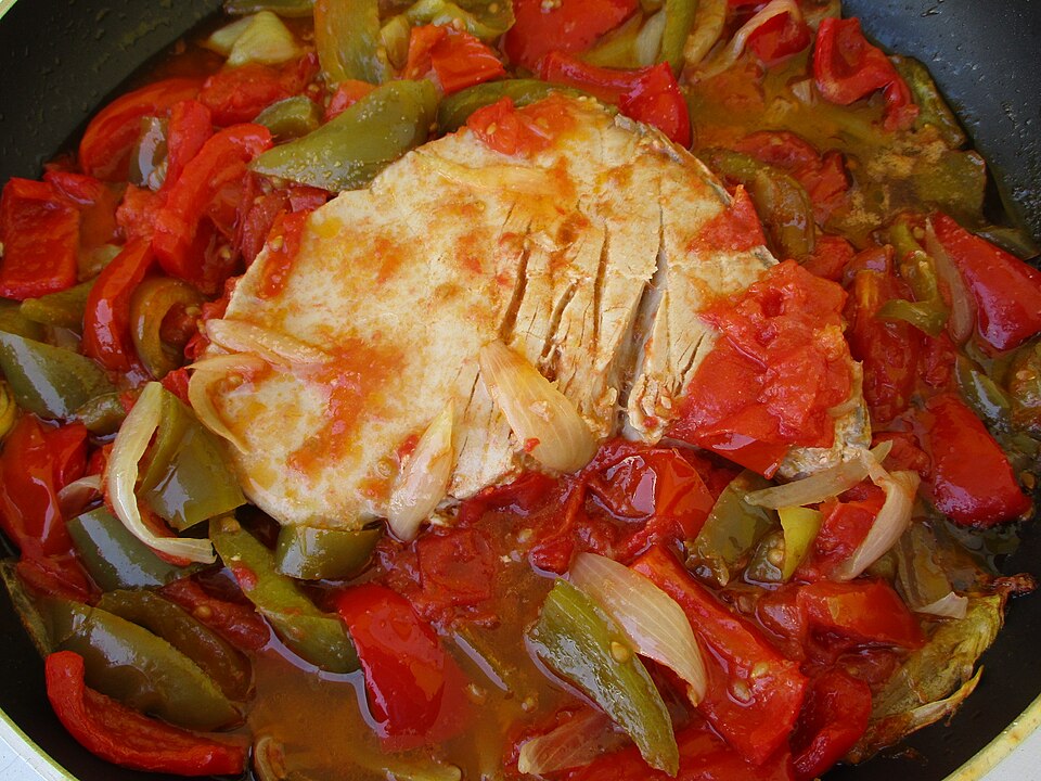 Cabillaud à la basquaise