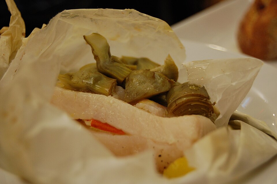 Cabillaud en papillote de légumes