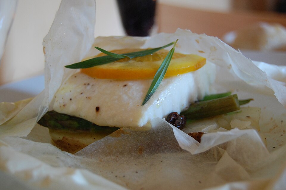 Cabillaud en papillote de légumes