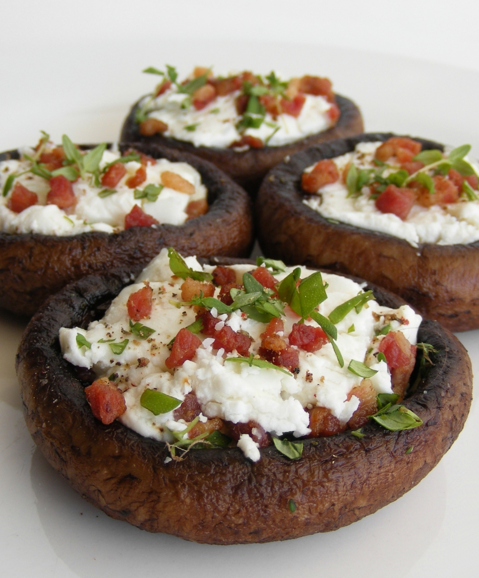 Champignons farcis au fromage de chèvre