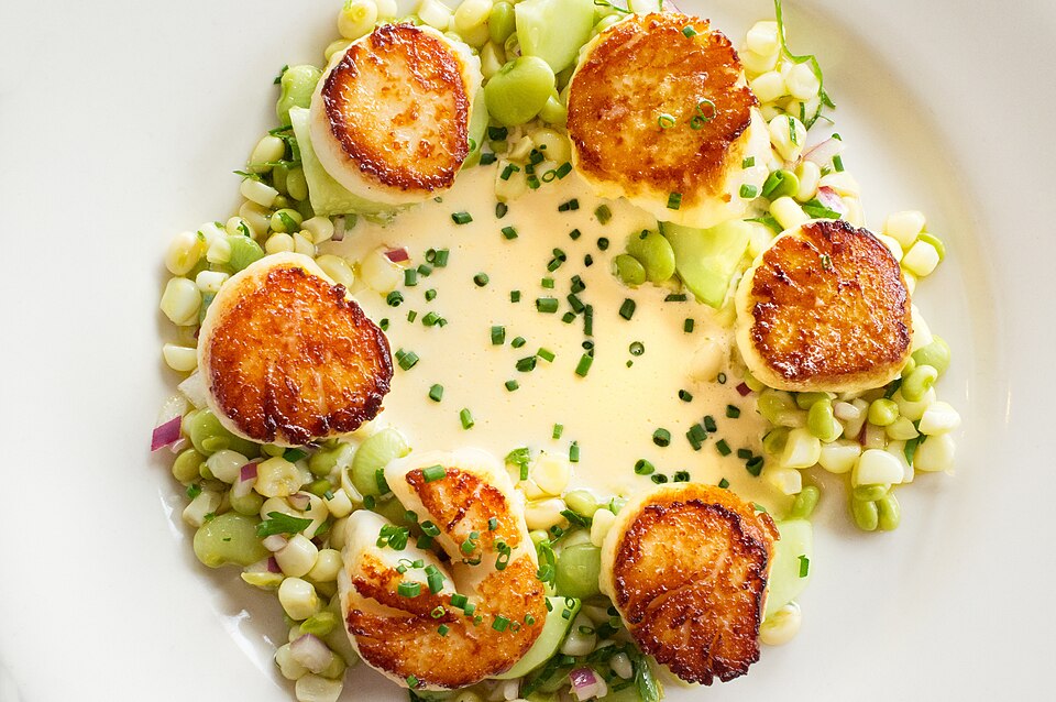Coquilles Saint-Jacques snackées