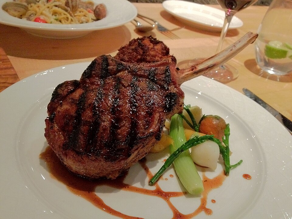 Côte de veau grillée aux herbes