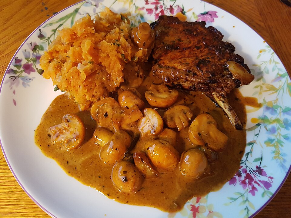 Côtes de porc à la sauce moutarde miel