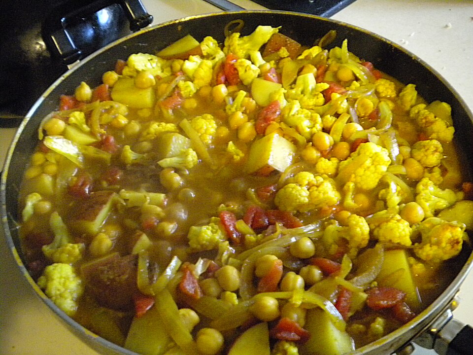Curry de chou-fleur et pois chiches