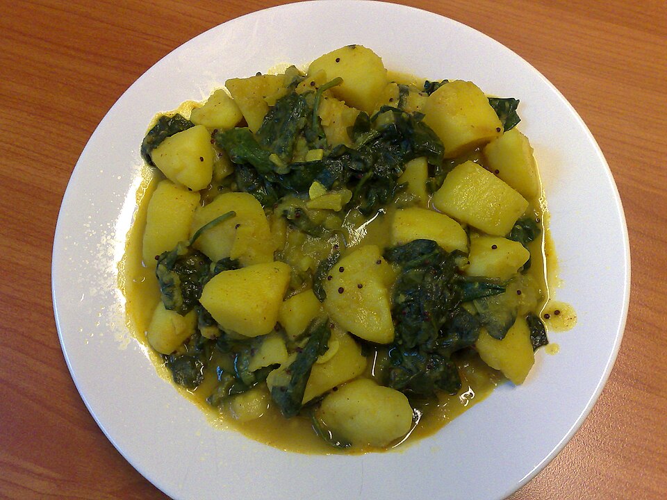 Curry de patates douces et épinards