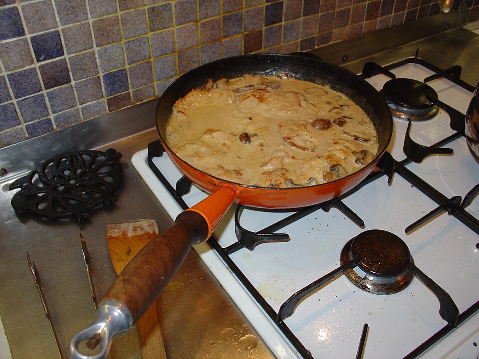 Escalopes de dinde à la crème de champignons