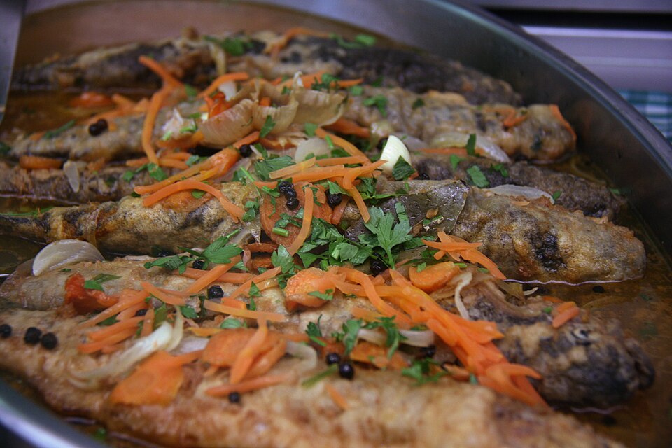Filets de rouget en escabèche