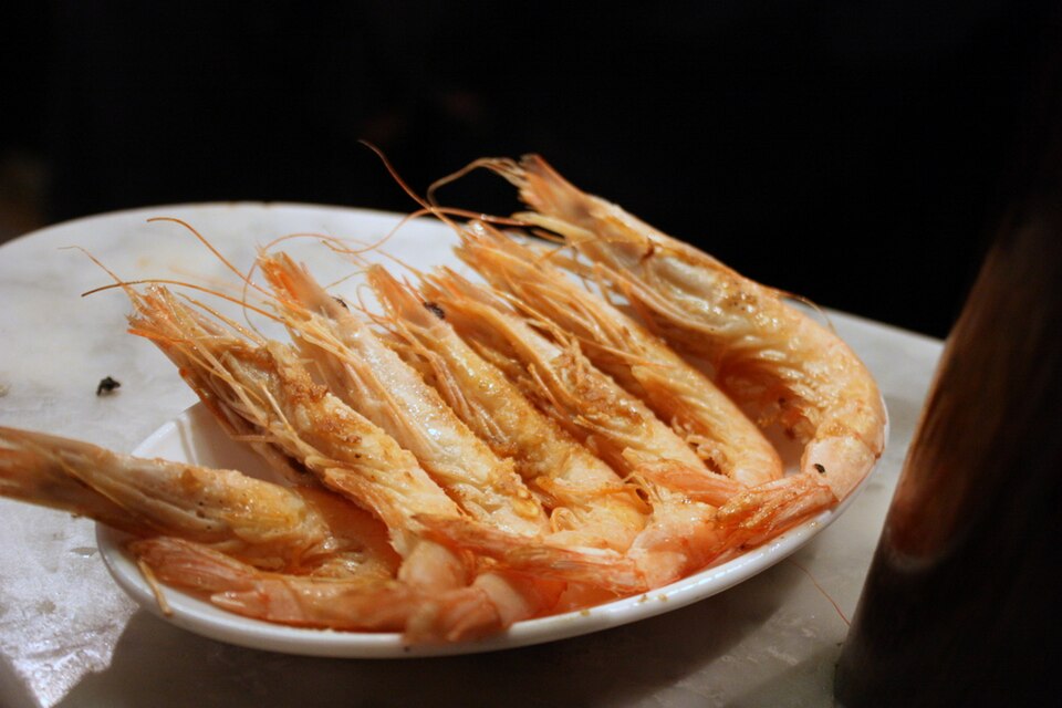 Gambas à la plancha et ail