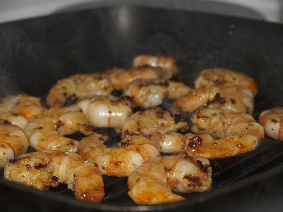 Gambas grillées au piment et citron vert