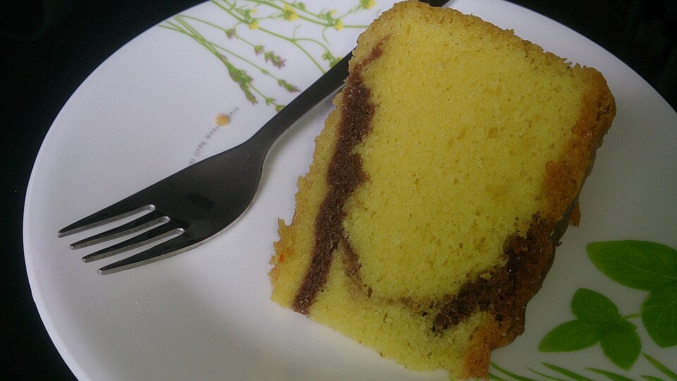 Gâteau marbré chocolat-vanille