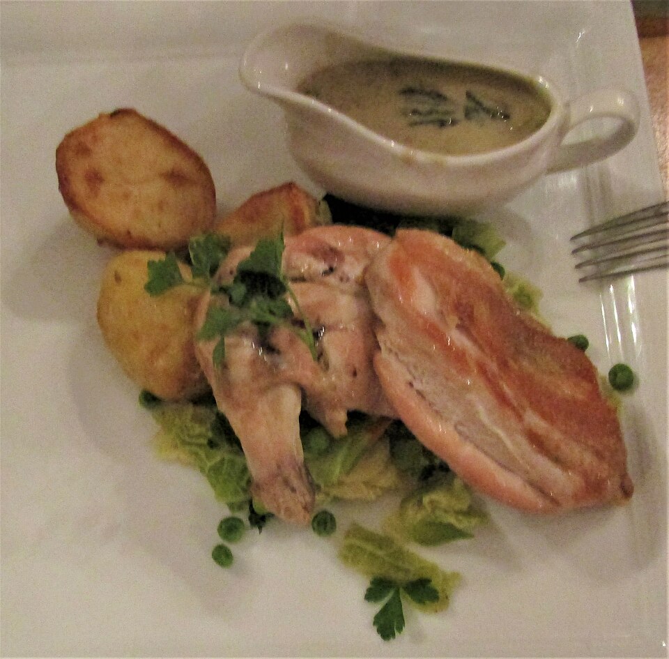 Poulet à la crème et champignons