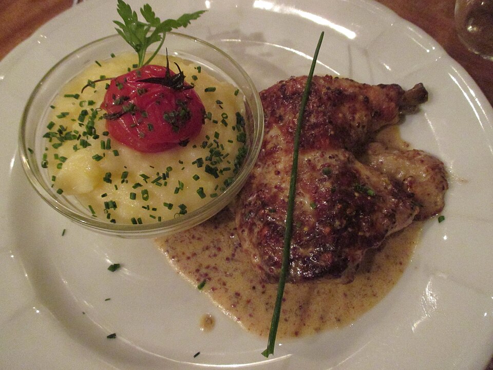Poulet à la moutarde à l'ancienne