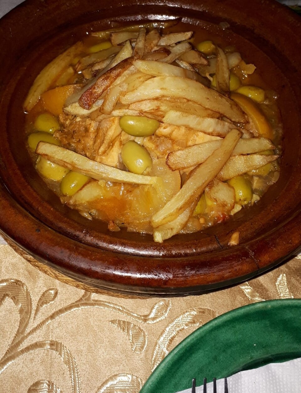 Poulet aux olives et citron confit
