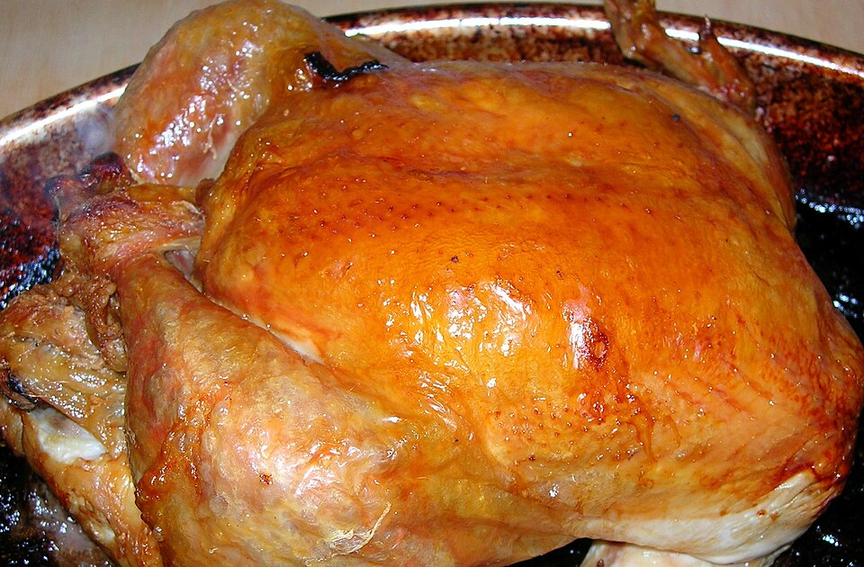 Poulet fermier rôti au citron et ail