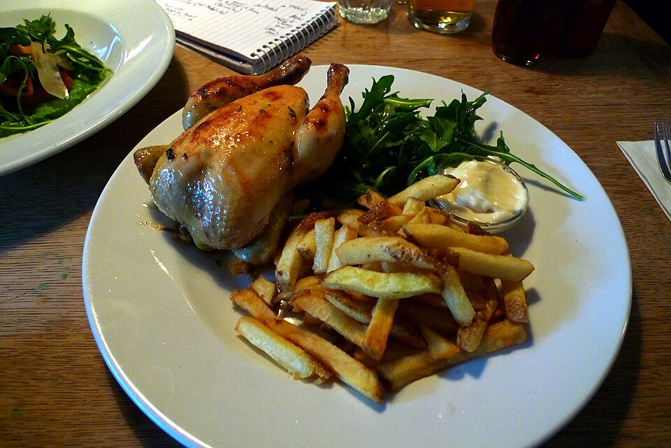 Poulet fermier rôti au citron et ail