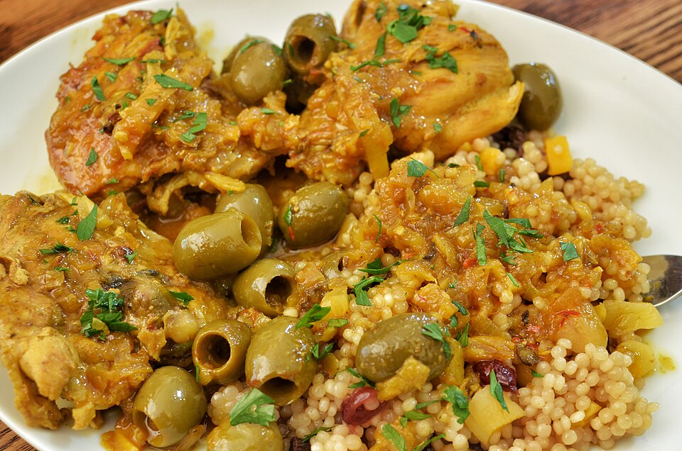 Poulet grillé mariné au citron confit