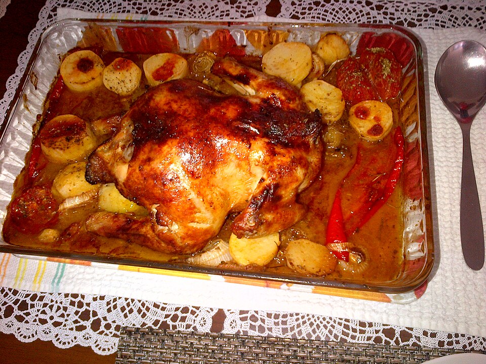 Poulet rôti à la moutarde et au miel