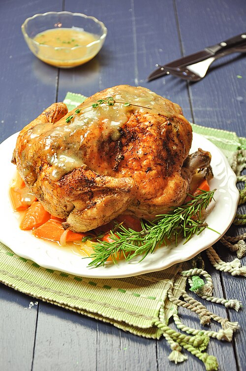 Poulet rôti aux herbes