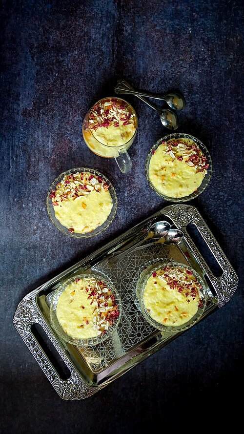 Riz au lait à la mangue