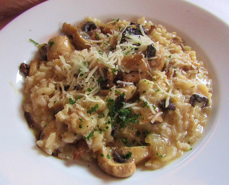 Riz aux champignons et parmesan