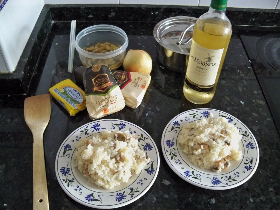 Riz aux champignons et parmesan