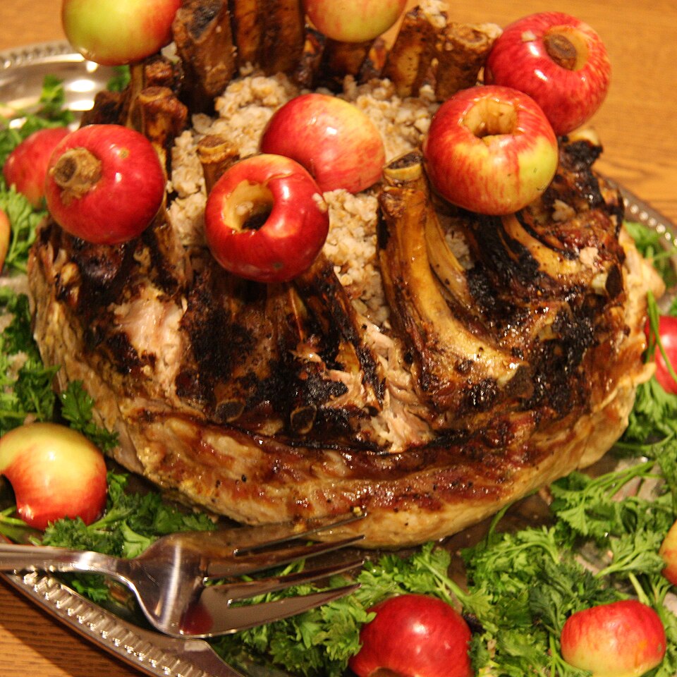 Rôti de porc aux pommes