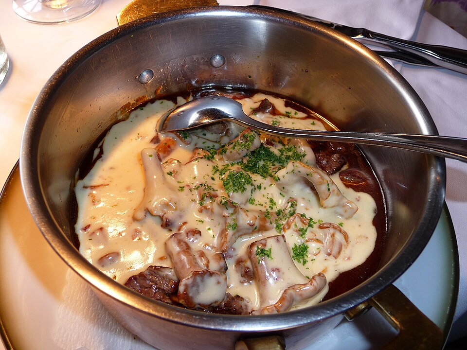 Rôti de veau aux champignons