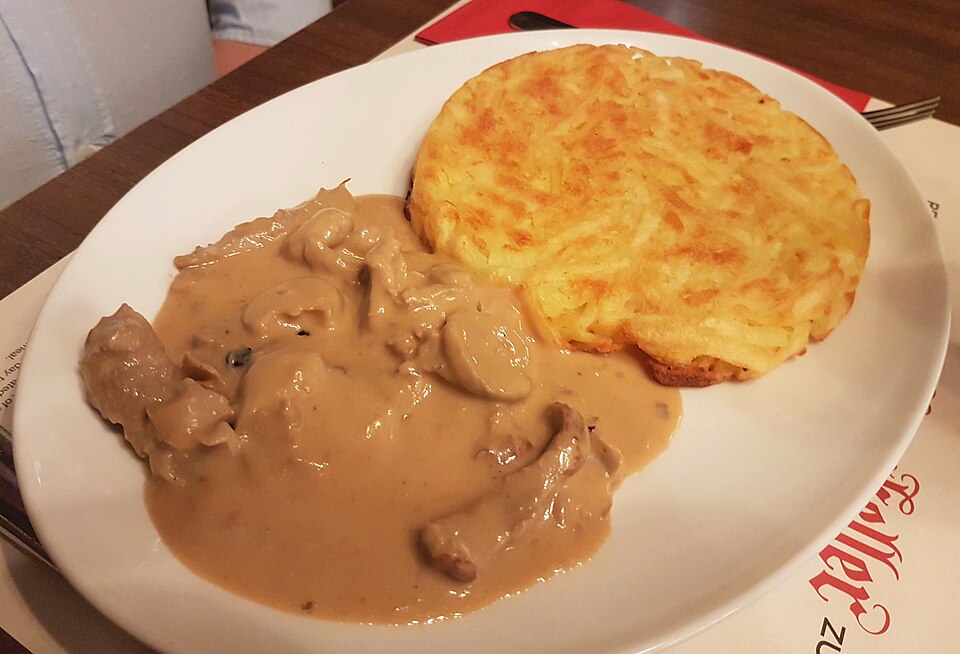 Rôti de veau aux champignons