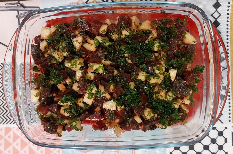 Salade de betteraves et pomme verte