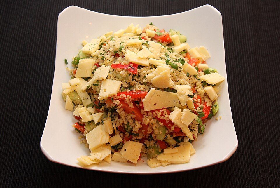 Salade de boulgour aux légumes rôtis
