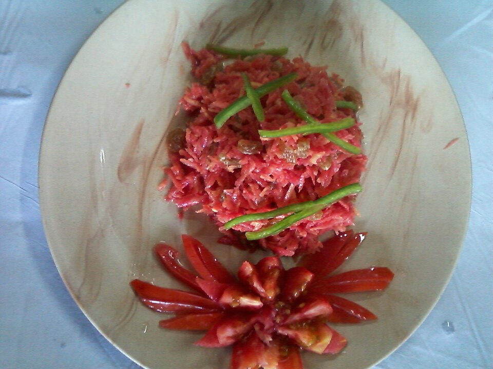 Salade de carottes et raisins de Corinthe