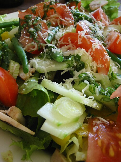 Salade de champignons crus et parmesan