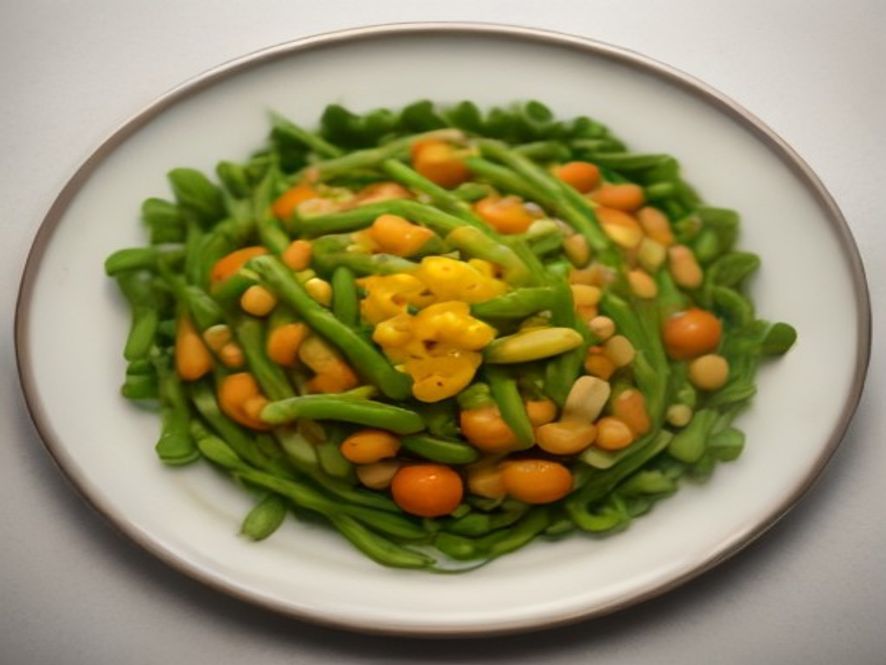 Salade de haricots verts et tomates séchées