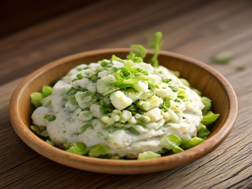 Salade de mâche aux noix et roquefort