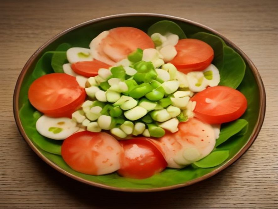 Salade de pois gourmands croquants