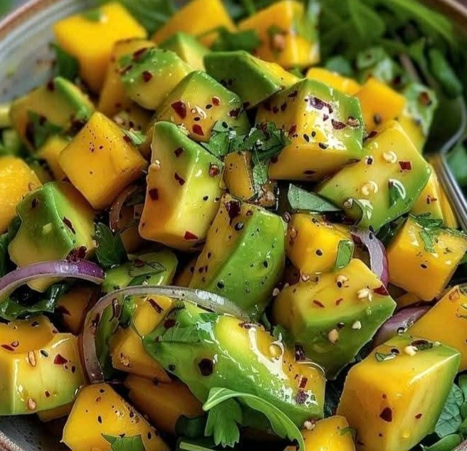 Salade de poulet tandoori et mangue