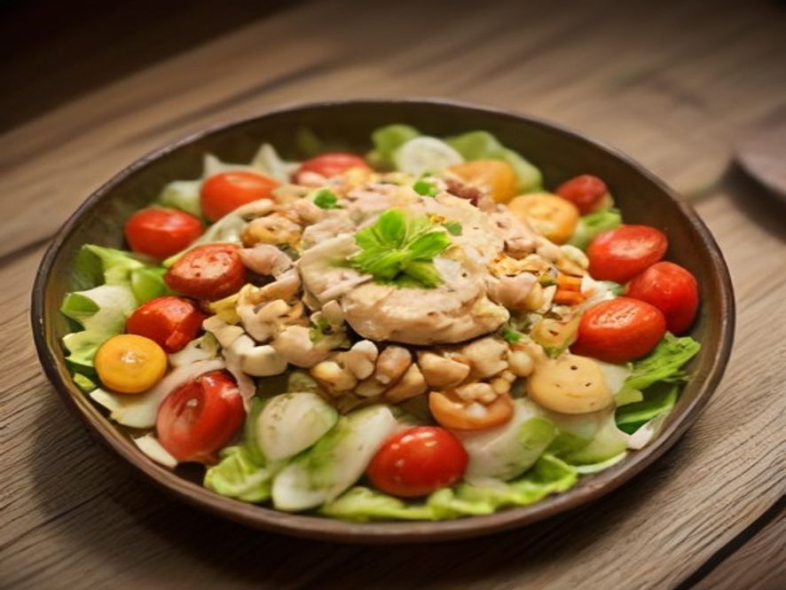 Salade de pousses d'épinards et grenade