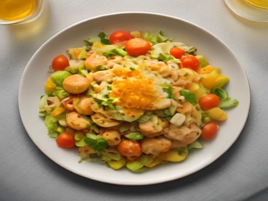 Salade de pousses de moutarde et œuf mollet