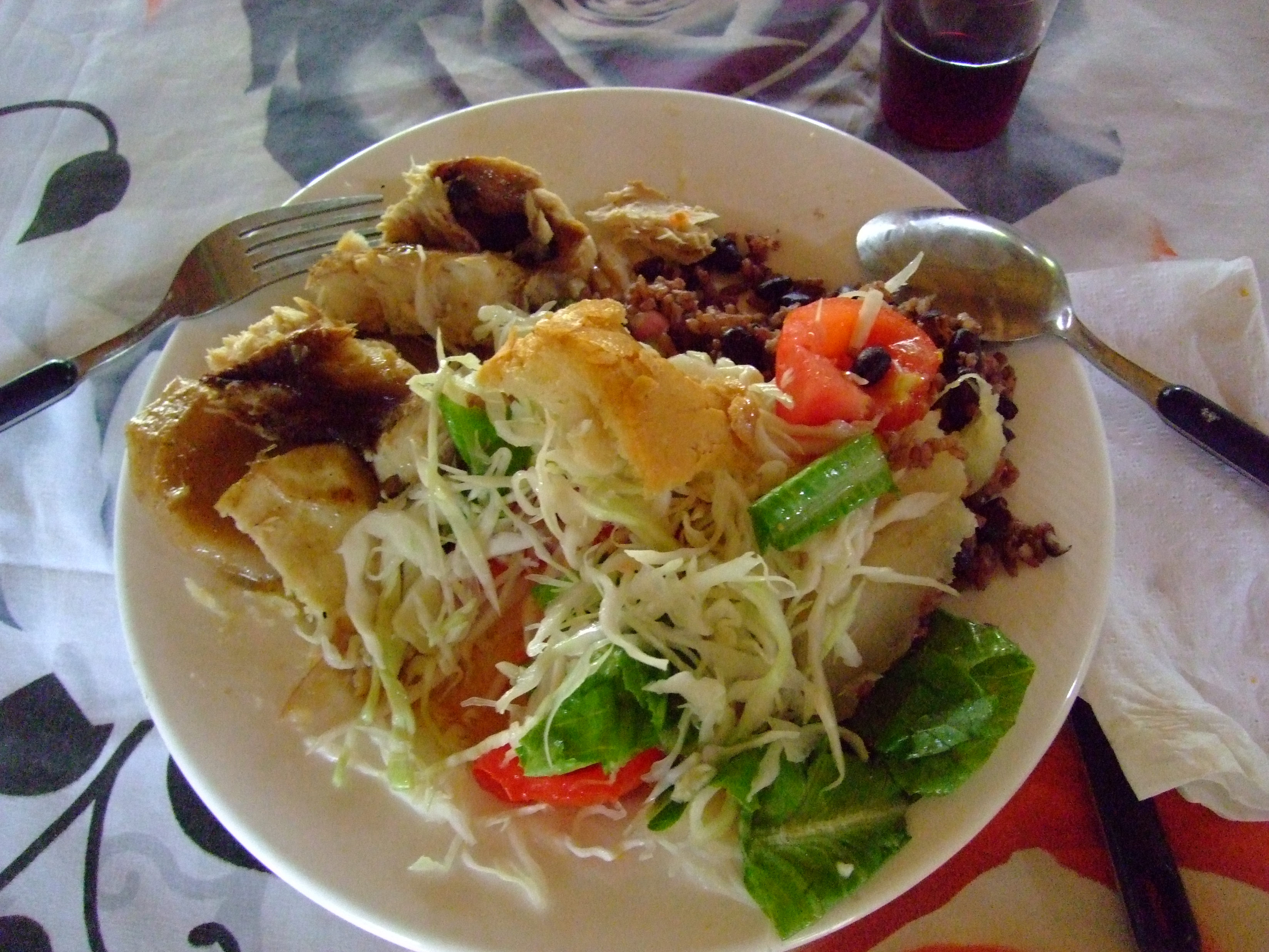 Salade de riz noir aux légumes