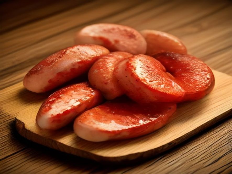 Saucisses grillées et oignons caramélisés