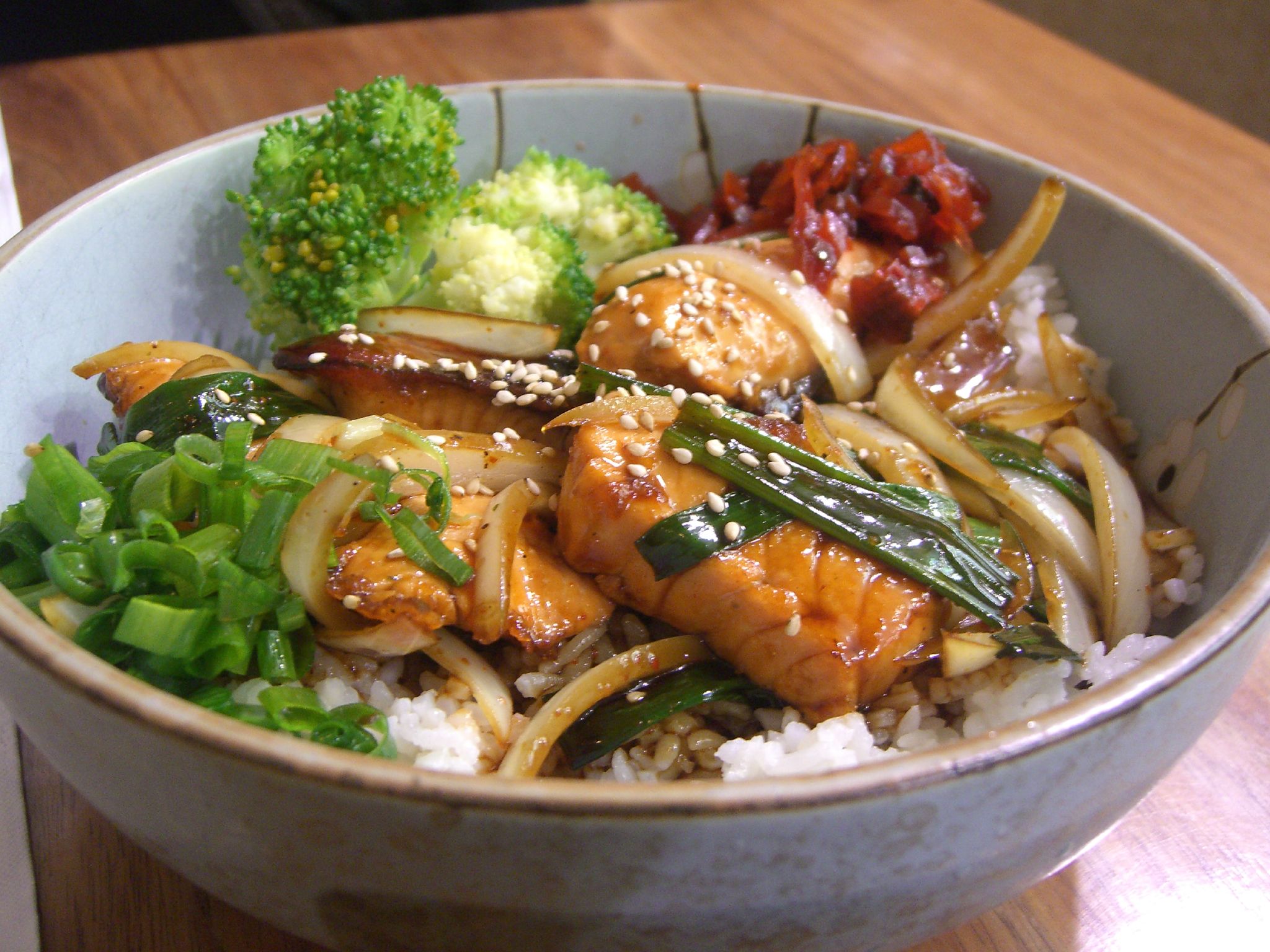 Saumon teriyaki grillé