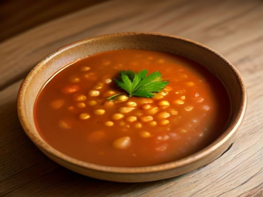 Soupe de potiron et lentilles corail