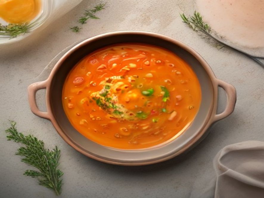 Soupe de potiron et lentilles corail