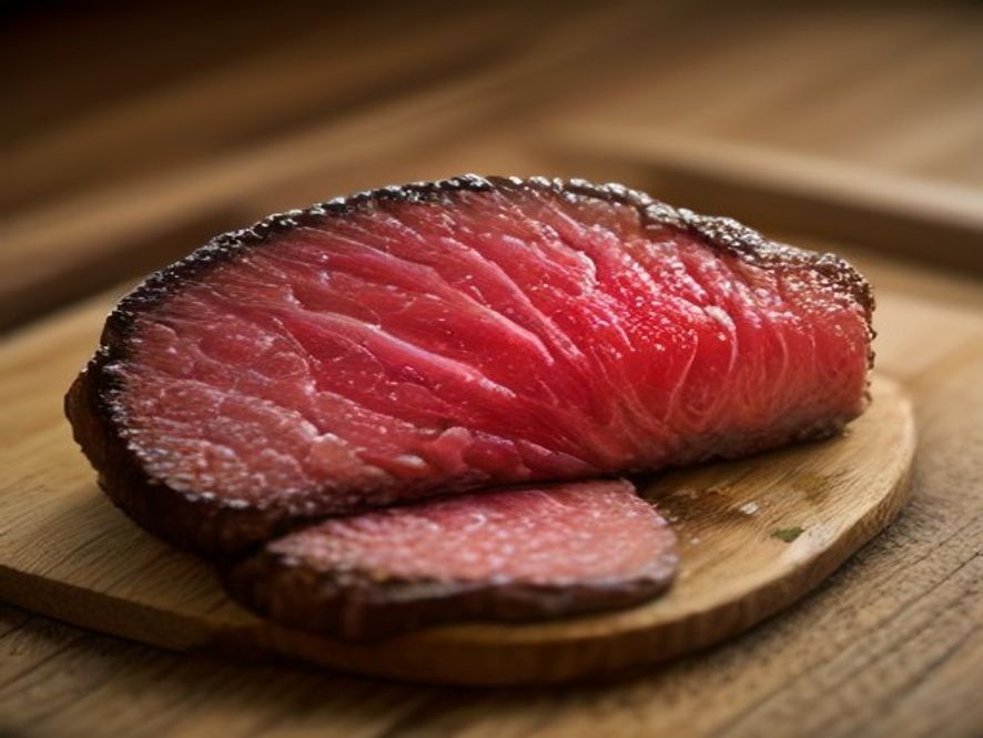 Steak grillé à la fleur de sel